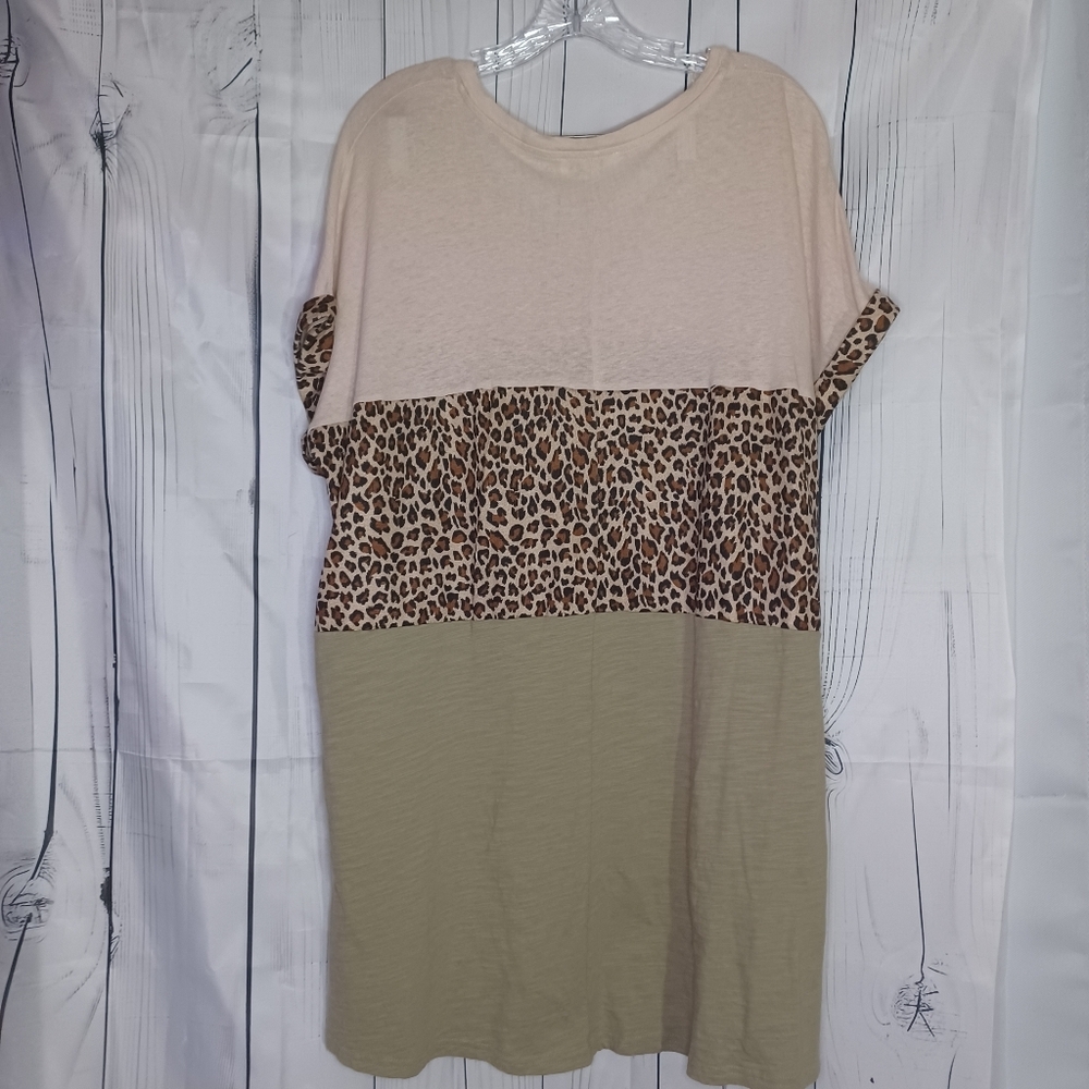Leopard Print Color Block Dress - Picture 7 of 12